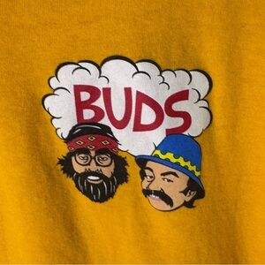 Yellow Graphic Tee with BUDS Print